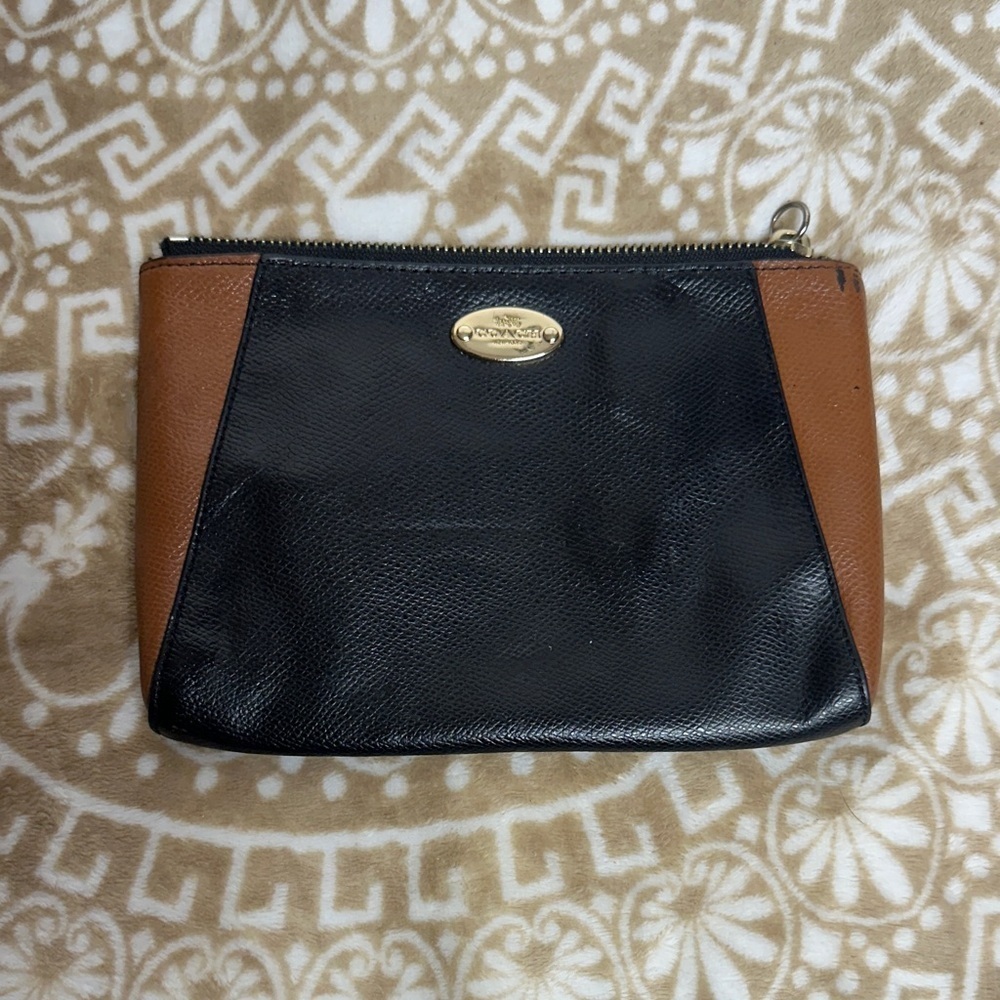 Coach Black and Brown Wristlet